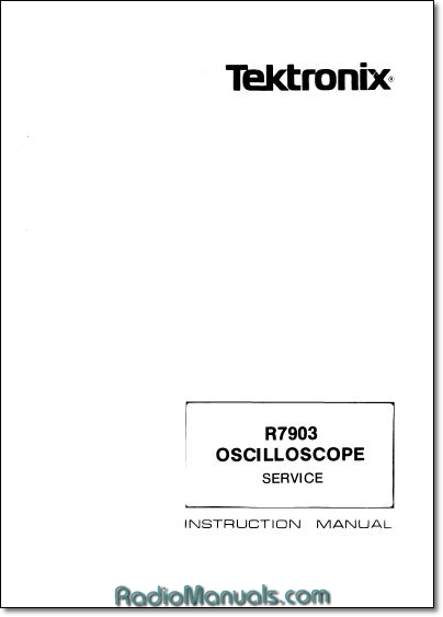 Tektronix 7903 Oscilloscope Manual - Click Image to Close